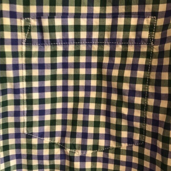 J. CREW Holiday 13 Check Cotton Button Down Shirt Blue Green Medium - Picture 5 of 15